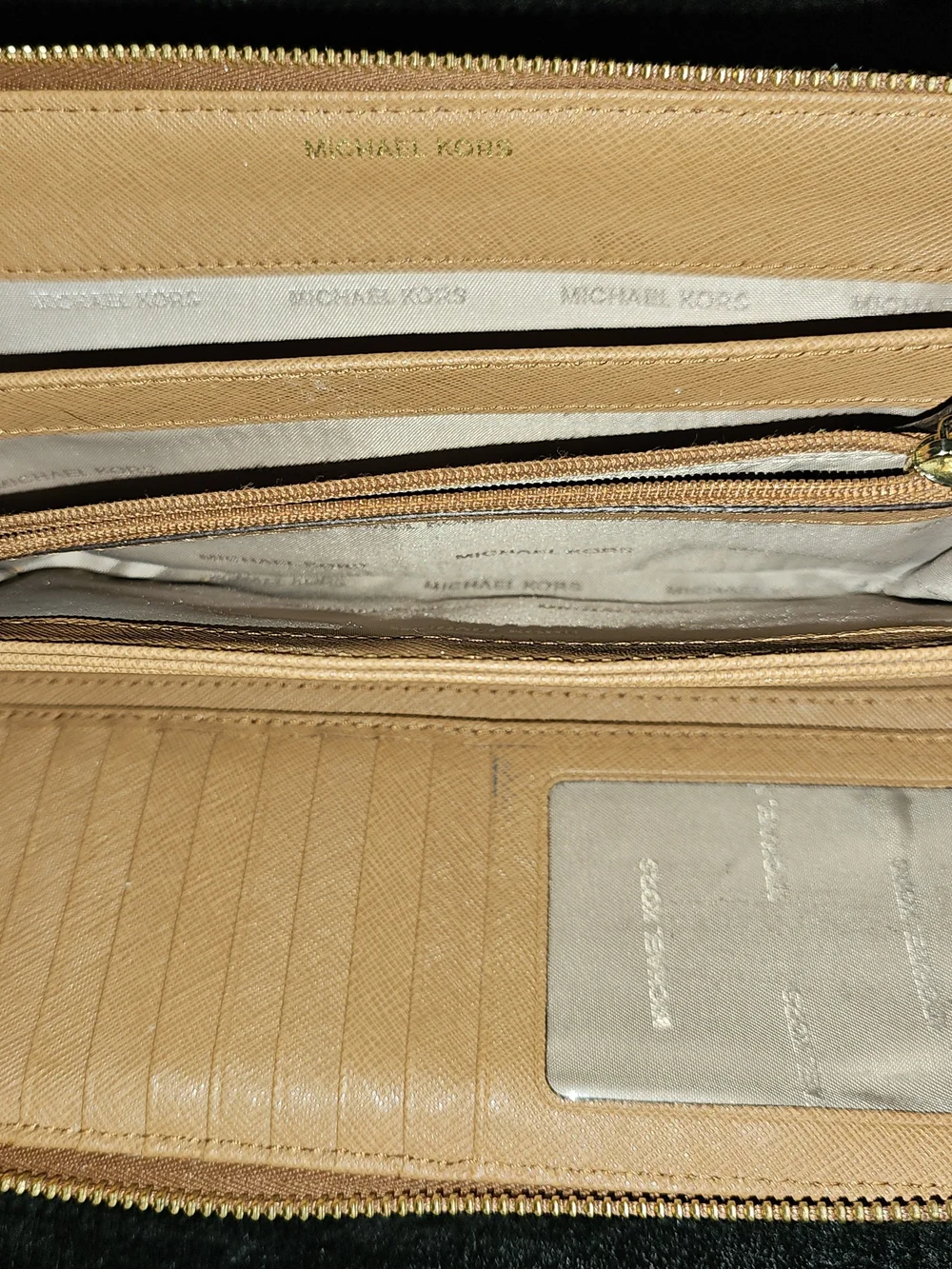 Michael Kors Leather Continental Wristlet